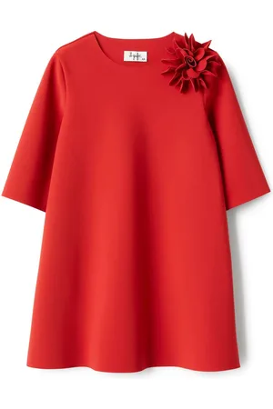 Il gufo Vestido con aplique floral