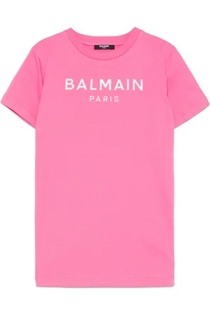 Balmain Playera con logo en relieve