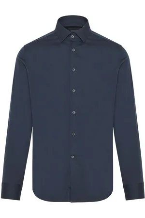 corneliani Camisa de popelina