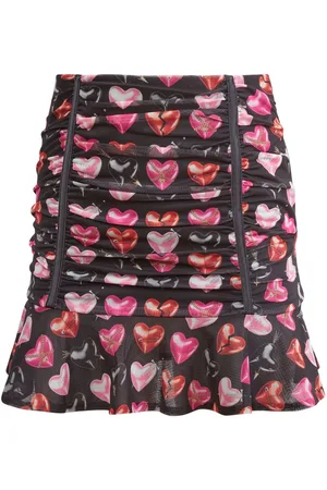 FLEUR DU MAL Falda corta con corazón estampado