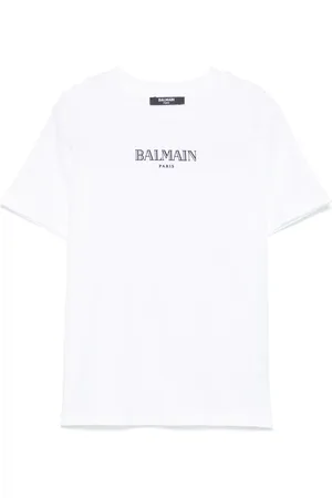 Balmain Playera con logo afelpado