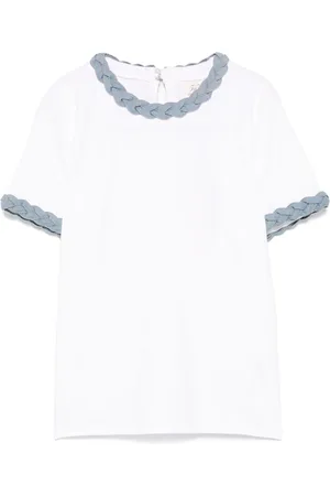 Cinq A Sept Playera con detalle trenzado