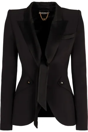 Elisabetta Franchi Blazer con solapas satinadas