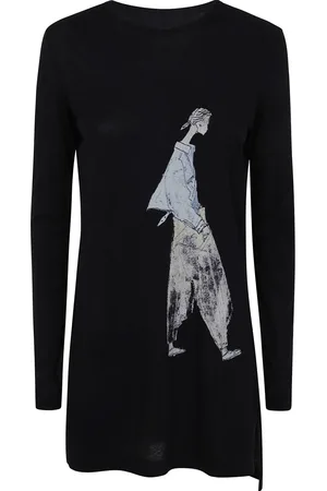 YOHJI YAMAMOTO Vestido corto con estampado gráfico