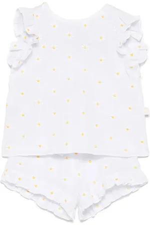 Il gufo Set de shorts con bordado floral