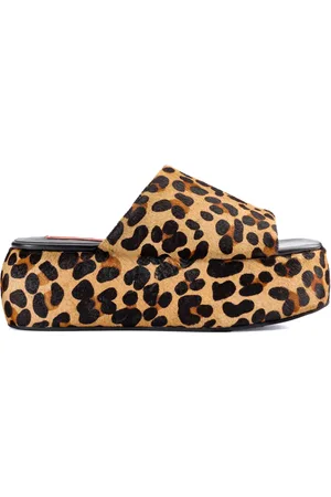 SIMON MILLER Flip flops con estampado de leopardo