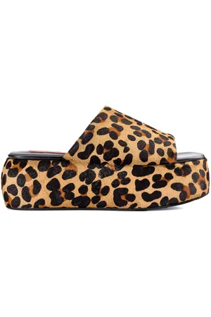 SIMON MILLER Flip flops con estampado de leopardo