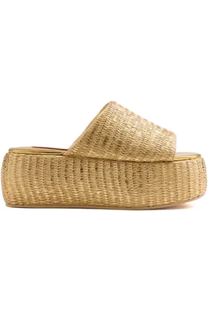 SIMON MILLER Flip flops con acabado metalizado