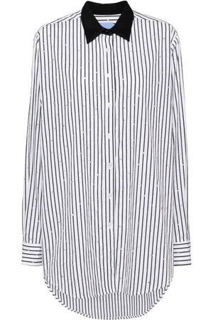 Macgraw Camisa oversize con rayas estampadas