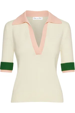 Oscar de la Renta Playera tipo polo con diseño color block