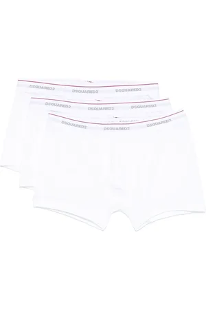 Dsquared2 Pack de tres bóxeres con logo en la pretina