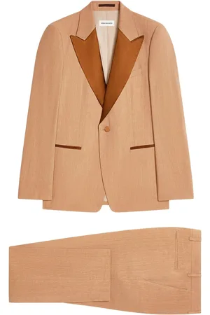 DRIES VAN NOTEN Traje con ribete satinado