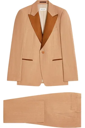 DRIES VAN NOTEN Traje con ribete satinado