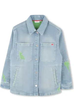 HUGO BOSS Camisa de mezclilla con detalles rasgados