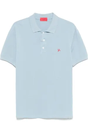 ISAIA Playera tipo polo con logo bordado