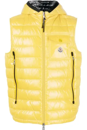 Moncler Chaleco capitonado con parche del logo en el pecho