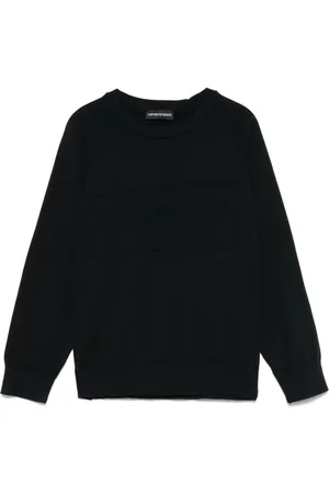 Emporio Armani Suéter con logo en jacquard