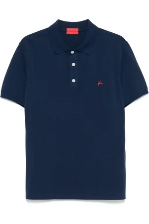 ISAIA Playera tipo polo con logo bordado