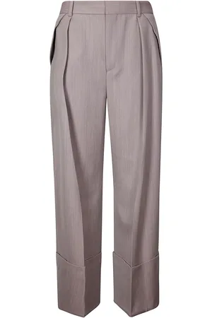 Victoria Beckham Pantalones rectos con dobladillo