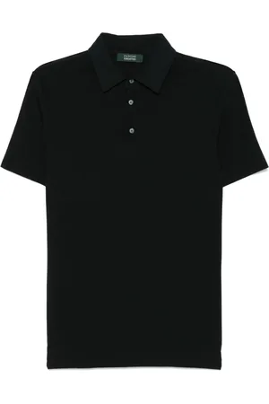 ZANONE Playera tipo polo de tejido jersey