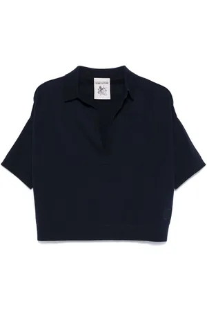 SEMICOUTURE Playera tipo polo de tejido fino