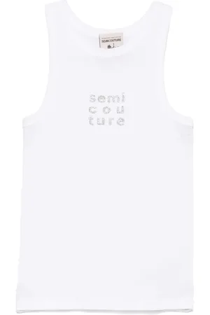SEMICOUTURE Camiseta con detalles del logo