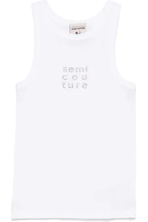 SEMICOUTURE Camiseta con detalles del logo