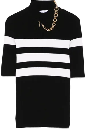 Jean Paul Gaultier Playera tejida con motivo de rayas