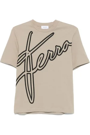 Salvatore Ferragamo Playera con logo estampado