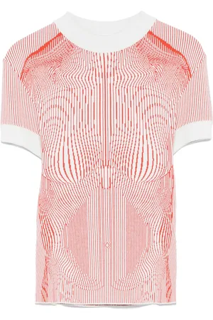 Jean Paul Gaultier Playera The Morphing Pinstripes