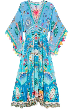 Camilla Vestido midi con mangas anchas