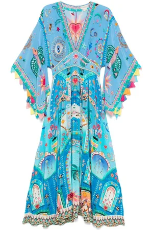 Camilla Vestido midi con mangas anchas