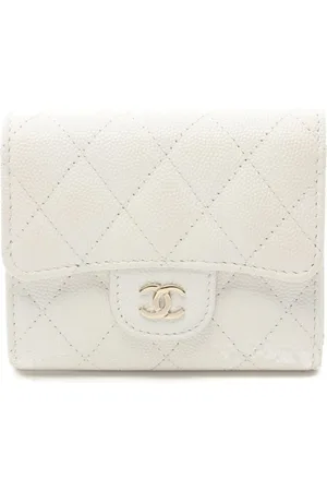 CHANEL Cartera con capitonado de rombos y logo CC 2021