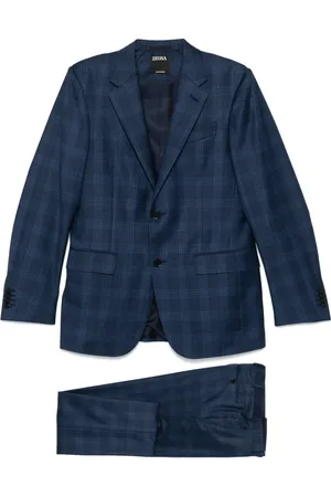 Ermenegildo Zegna Traje con motivo de cuadros