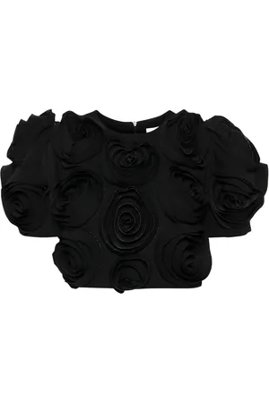 Viktor & Rolf Top con aplique de rosas