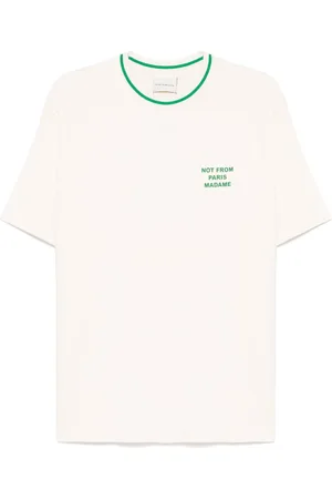 Drôle de Monsieur Playera con eslogan estampado
