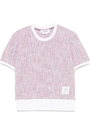 Thom Browne Playera de tweed manga corta