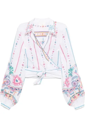 Camilla Camisa corta con diseño cruzado