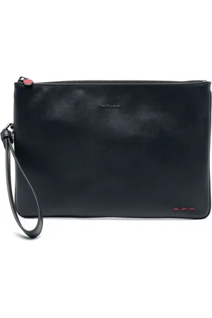 Kiton Bolsa de mano con letras del logo