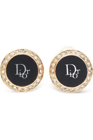 Dior Aretes con logo CD y detalles de strass 2000