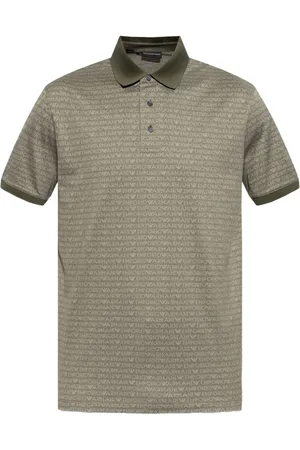 Emporio Armani Playera tipo polo con letras en jacquard