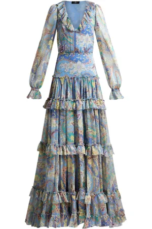 Etro Vestido largo con estampado floral