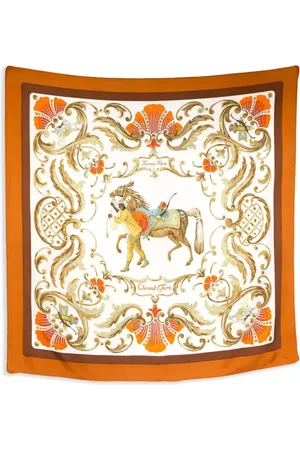 Hermès Mascada de seda Cheval Turc by Christiane Vauzelles 1989
