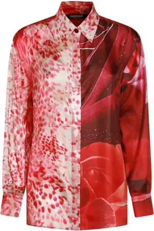 Roberto Cavalli Camisa con estampados mixtos