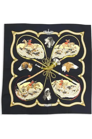 Hermès Mascada de seda Le Laisser Courre by J de Fougerolle 1979