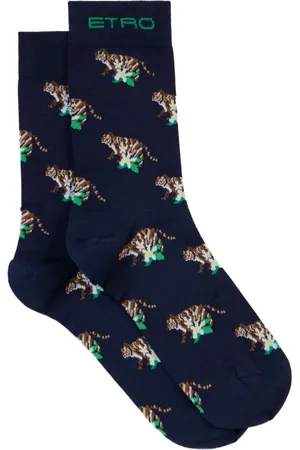 Etro Calcetines con motivo Tigre en jacquard
