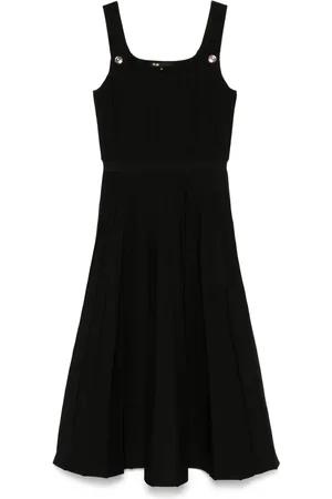 Maje Vestido midi tejido de canalé