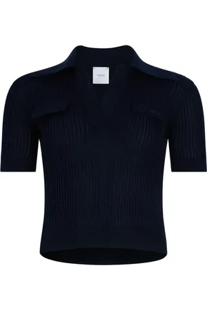 Patou Playera tipo polo tejida de canalé