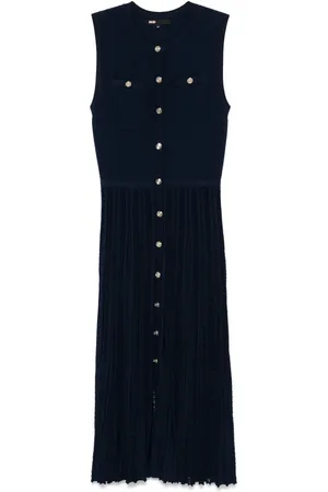Maje Vestido midi con diseño tejido