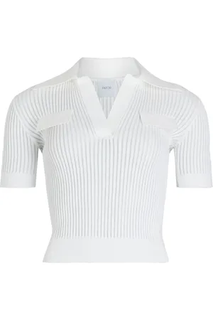Patou Playera tipo polo tejida de canalé